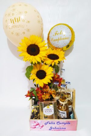 Detalle en girasoles Producto_desayunossorpresas.com