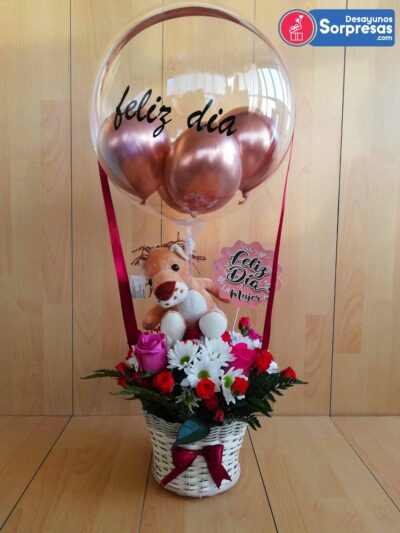 Detalle "Balde de flores" Desayunossorpresas.com