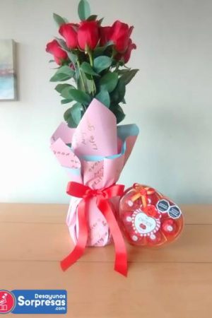 Florero con chocolates o sencillo de galería