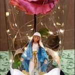 Rosa preservada con virgen