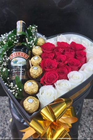 Caja Corazón y Baileys Desayunossorpresas.com